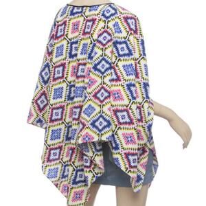 Abstract Print Poncho/Coverup